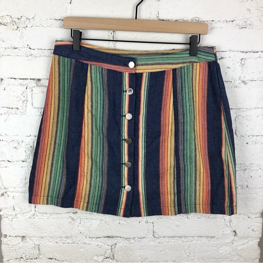 Saturday Morning Pancakes Button Front Mini Skirt
